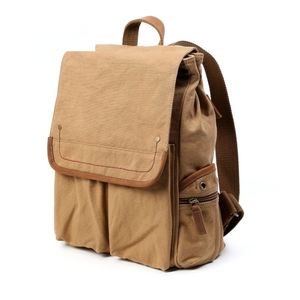 TSD Brand Atona Flap Backpack - Khaki